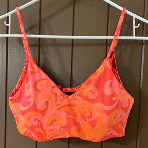 Maaji Swirl Tulip Praia Sporty Bralette Bikini Top - 
LG / Orange